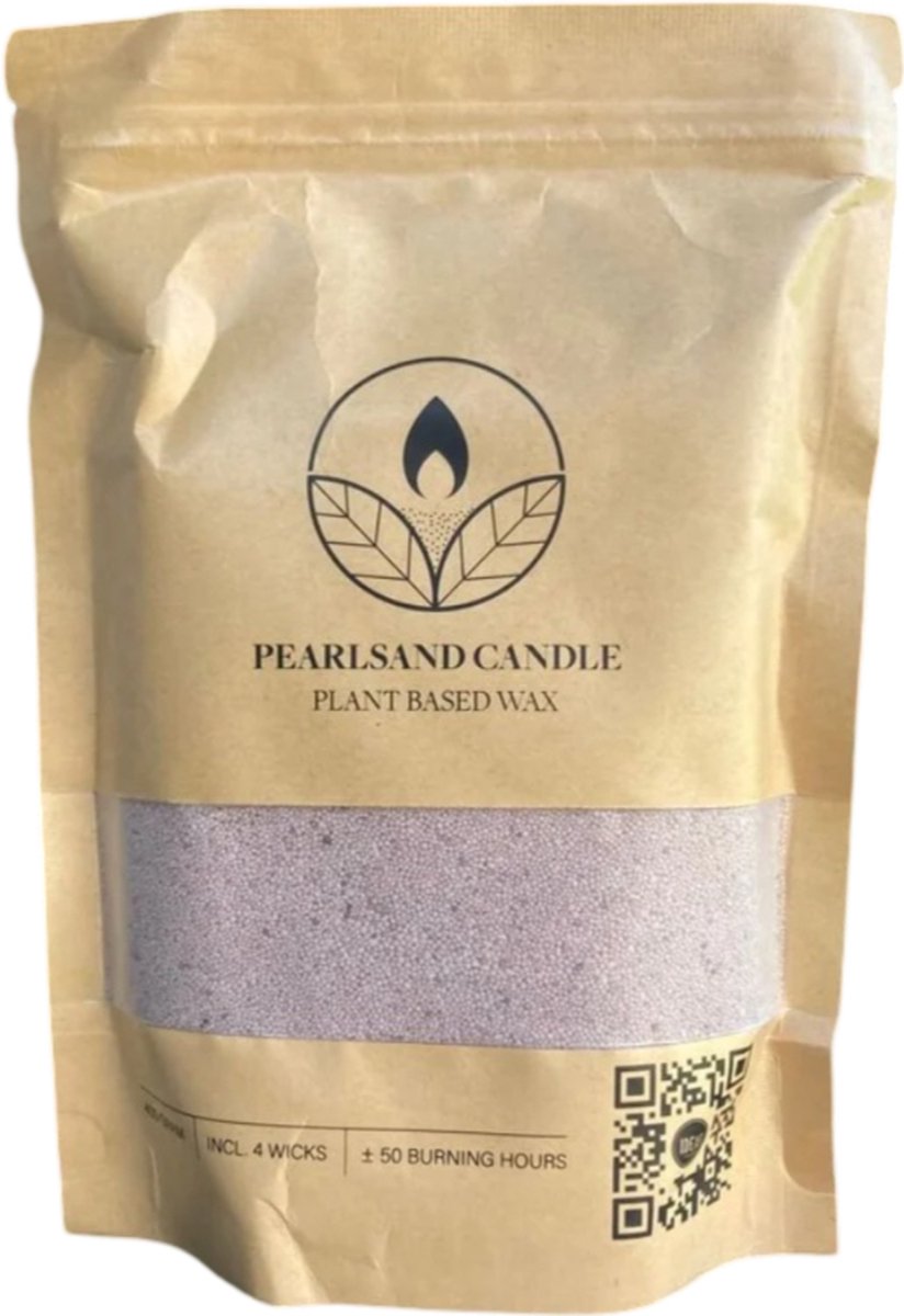 Kaarsenzand grijslila | 400 gram | (incl. 4 lontjes)